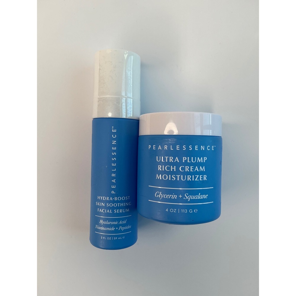 Pearlessence Hydra-Boost Serum & Ultra Plump Rich Cream Moisturizer Set NEW
